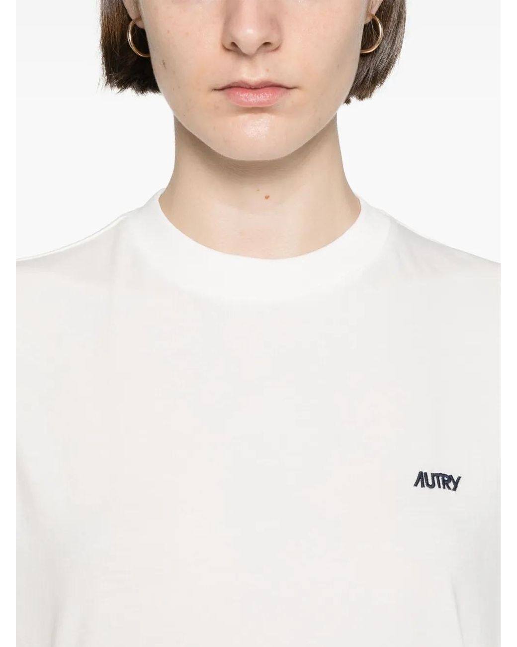 Autry White Cotton T-Shirt