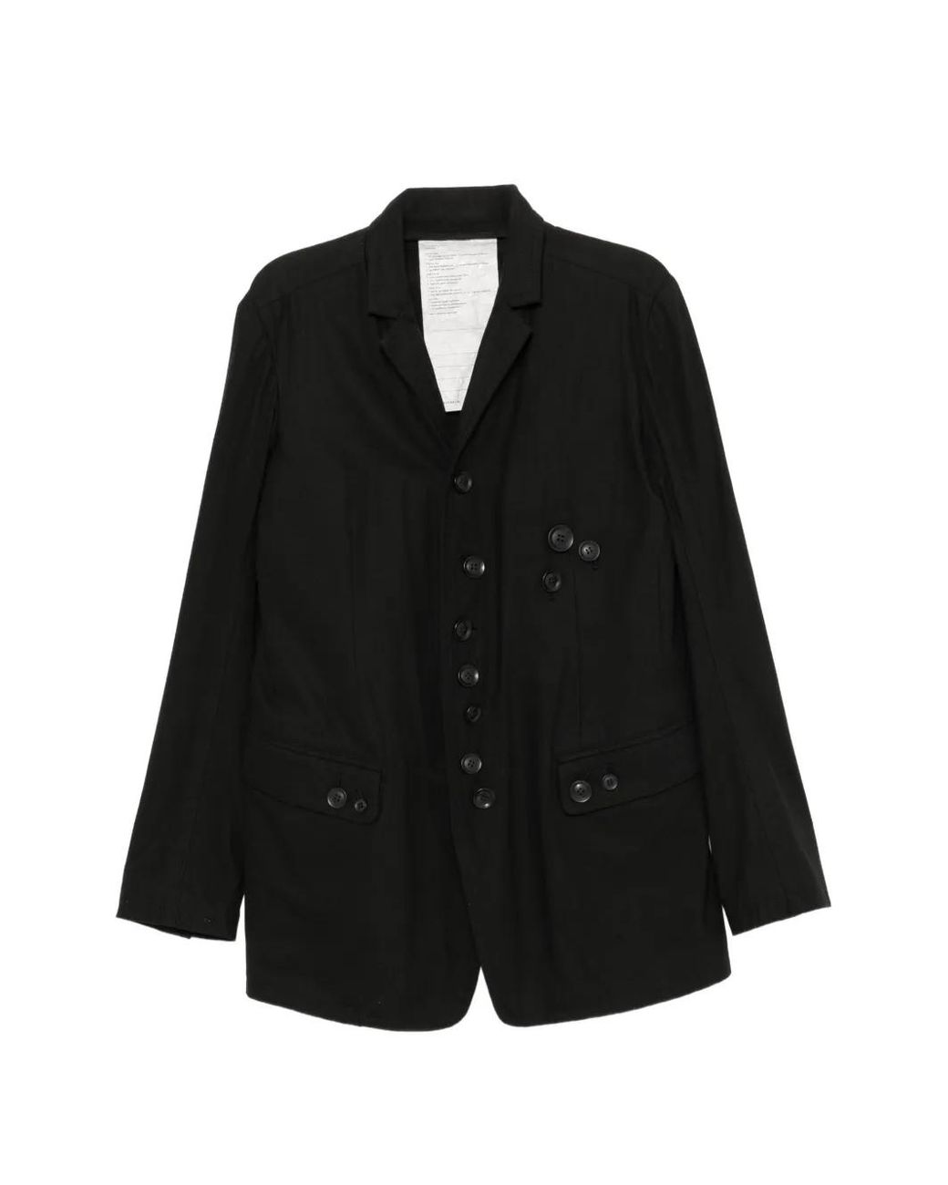 Nude:mm Black Single-Breasted Blazer for men