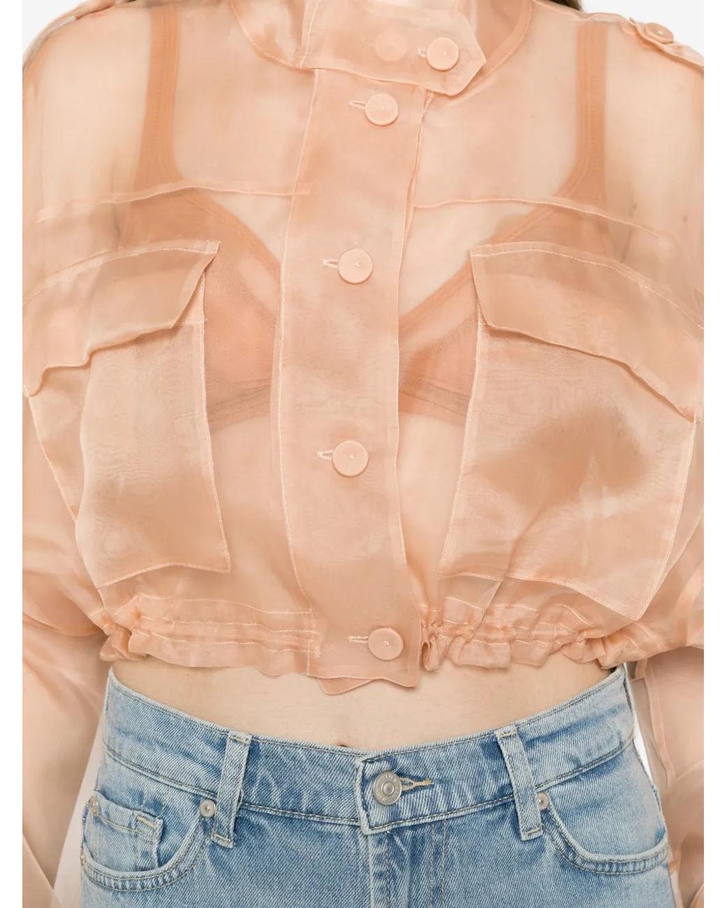 Pinko Logan Jack Met Zakken En Knopen in het Pink