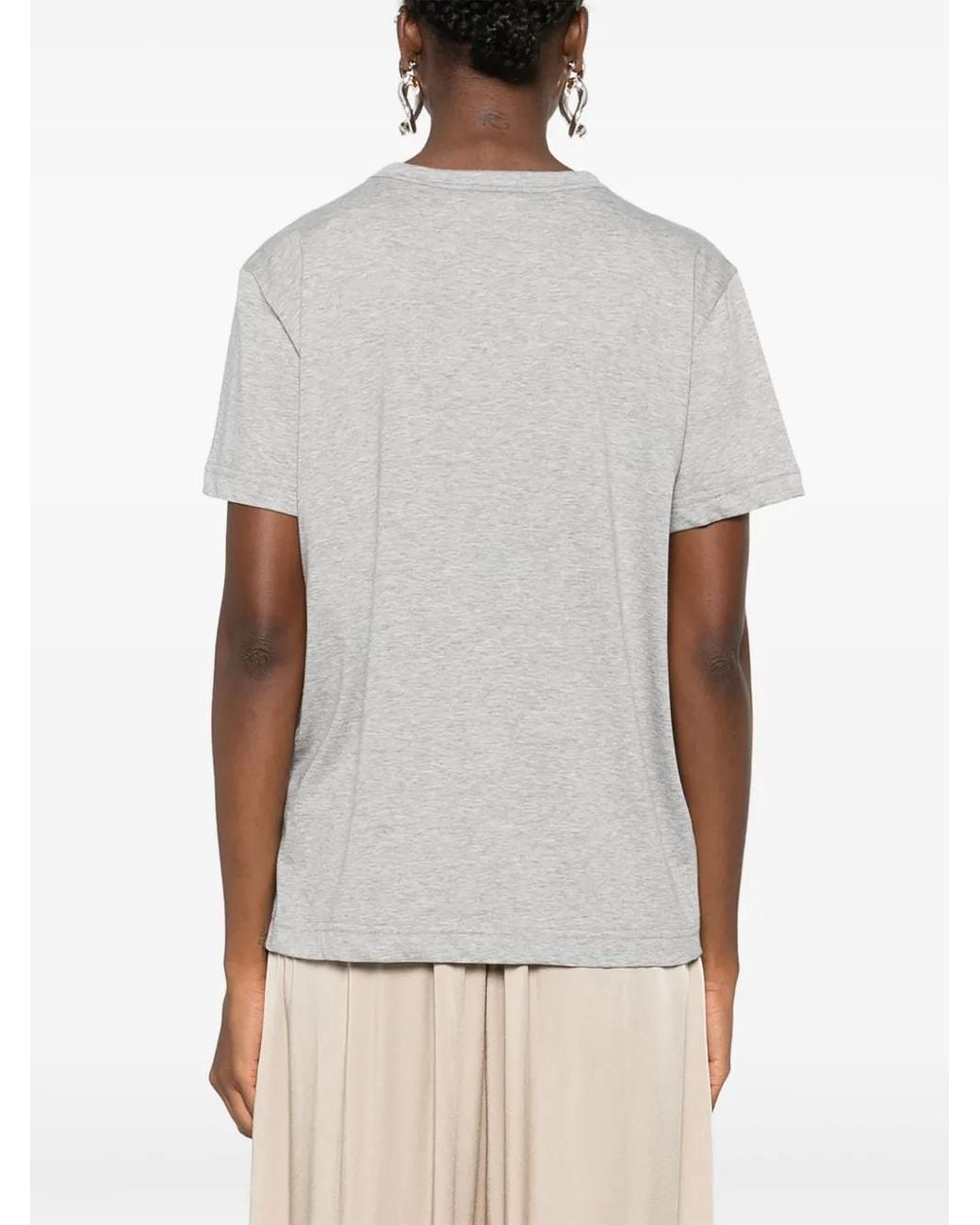 Fabiana Filippi Gray Crew-Neck T-Shirt