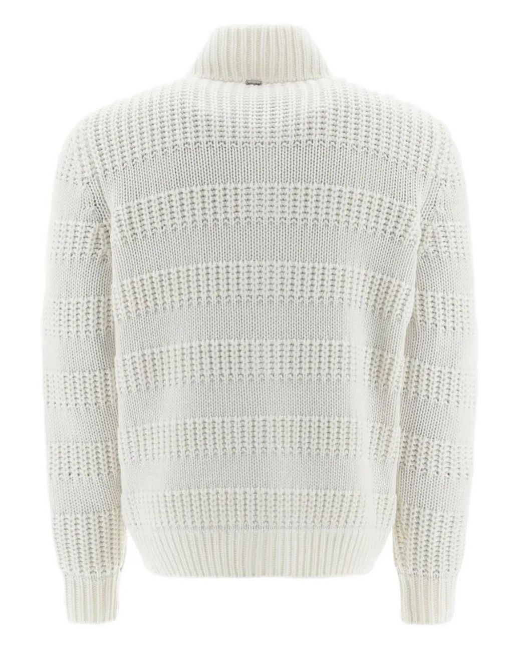 Herno White Buttoned Cardigan for men