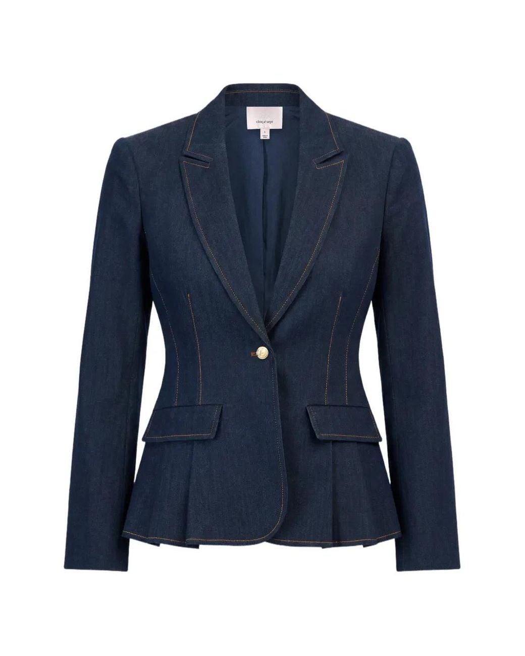 Cinq À Sept Blue Arlene Peplum Blazer