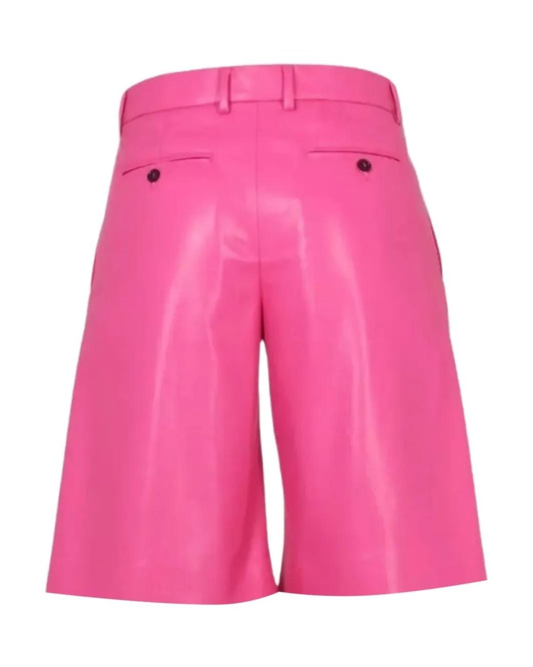 MSGM Pink Pleated Shorts