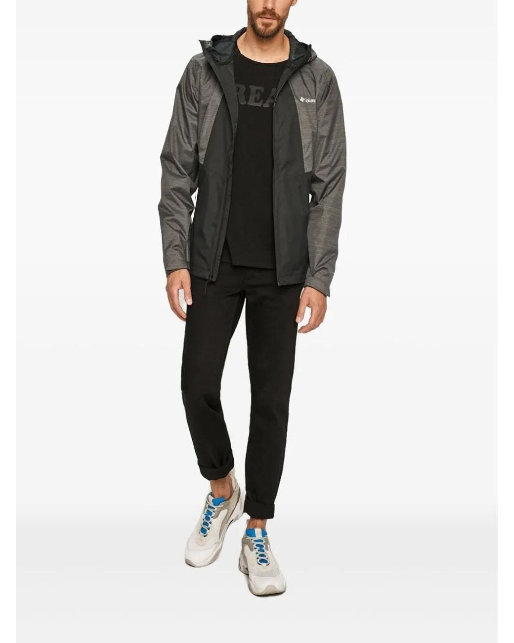 Columbia Black Two-Tone Hooded Jacket for men