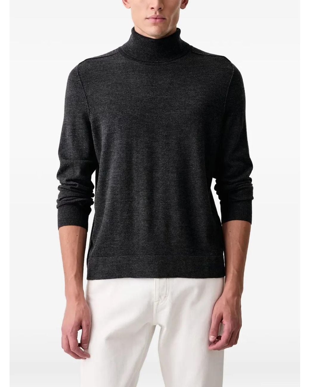 Marc O' Polo Black Roll-Neck Knitted Sweater for men