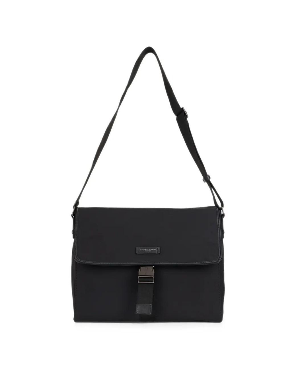 Gianni Chiarini Black Buckle-Fastening Messenger Bag for men