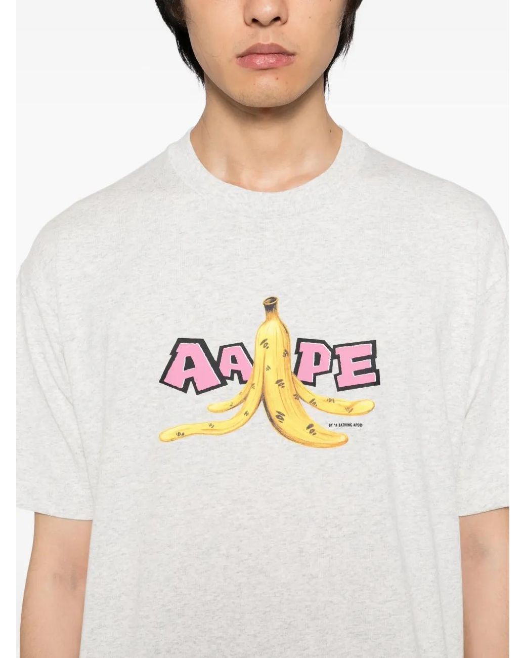 Aape By A Bathing Ape White Printed T-Shirt for men