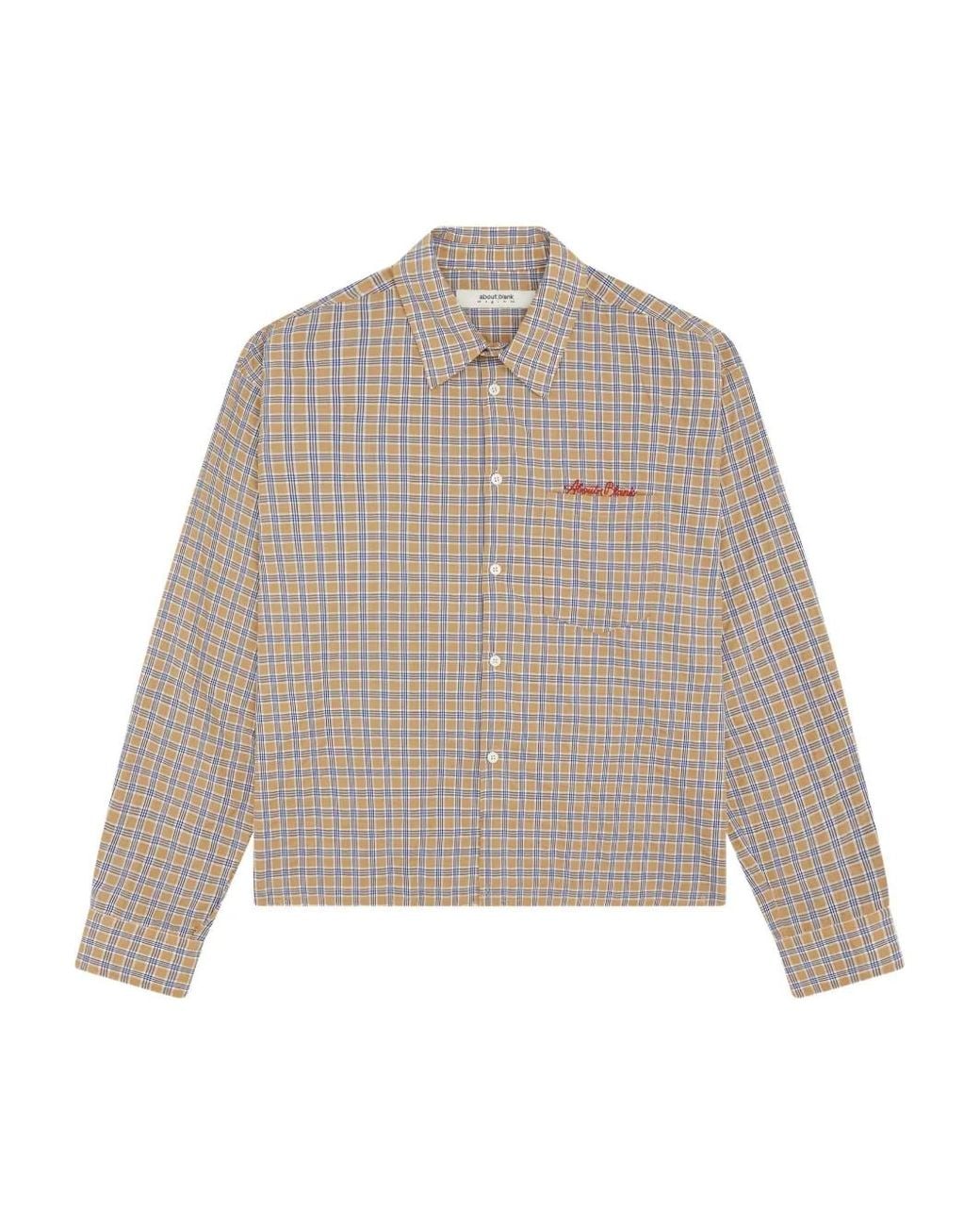 About Blank Natural Check Chest-Pocket Shirt for men