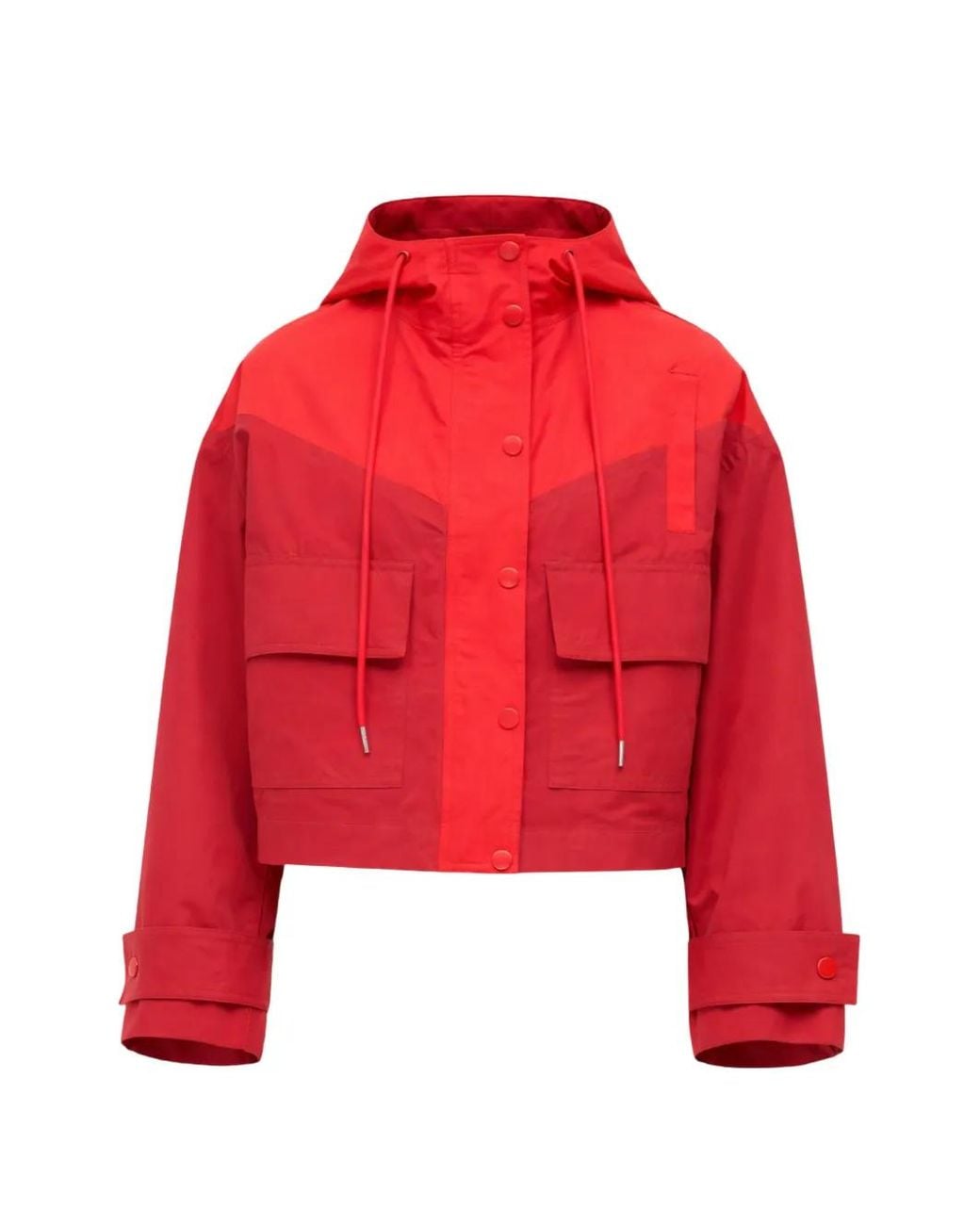 Chaqueta Alta Con Capucha Staud de color Red