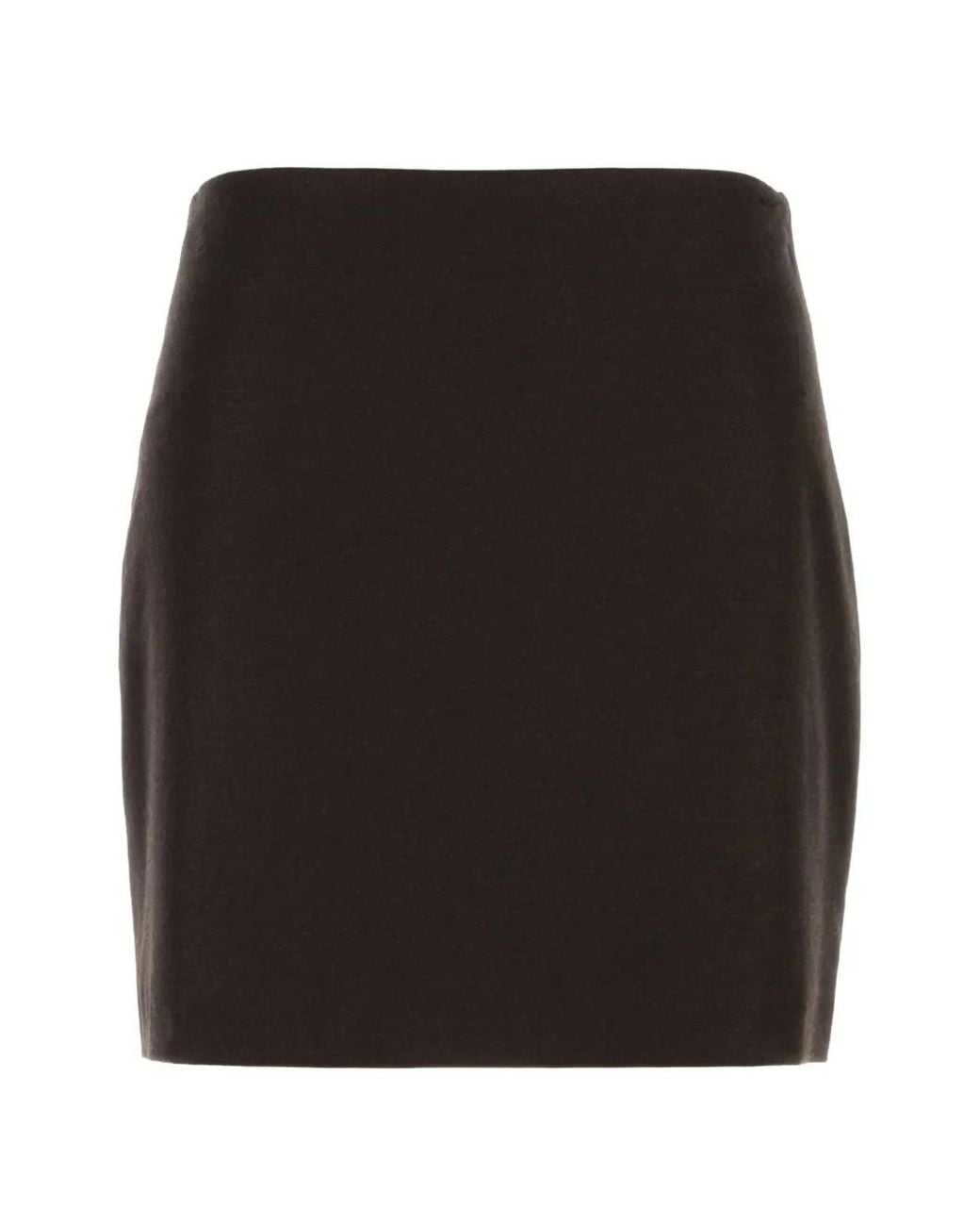 LE SULLY STUDIO Black Flannel Mini Skirt