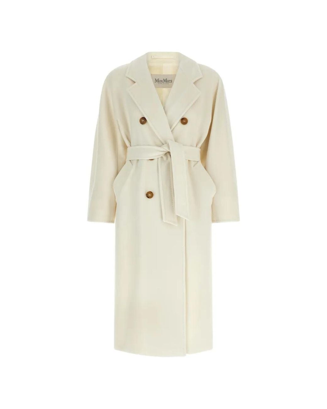 Max Mara White Madame 101801 Icon Double-Breasted Coat