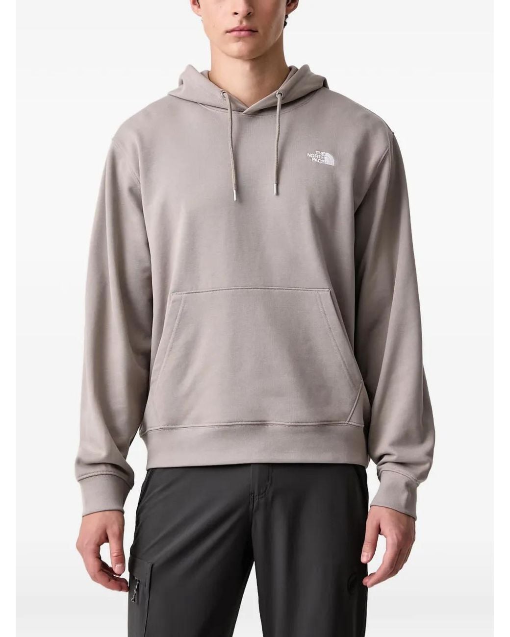 The North Face Gray Tnf Essential-Terry Simple Dome Relaxed Hoodie for men