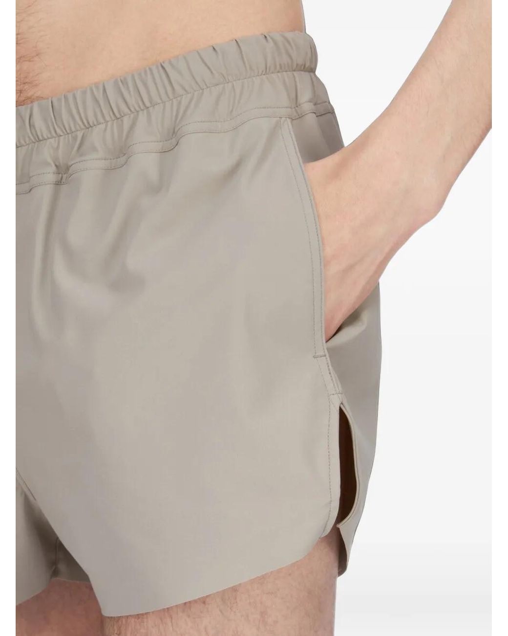 Rick Owens Gray Temple Boxer Swimmer Shorts for men