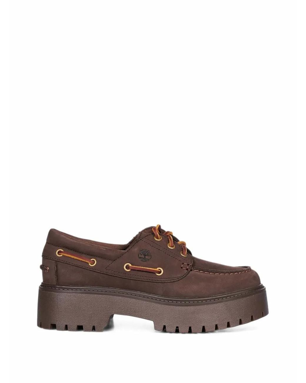 Timberland Brown Chunky-Sole Boat Shoes