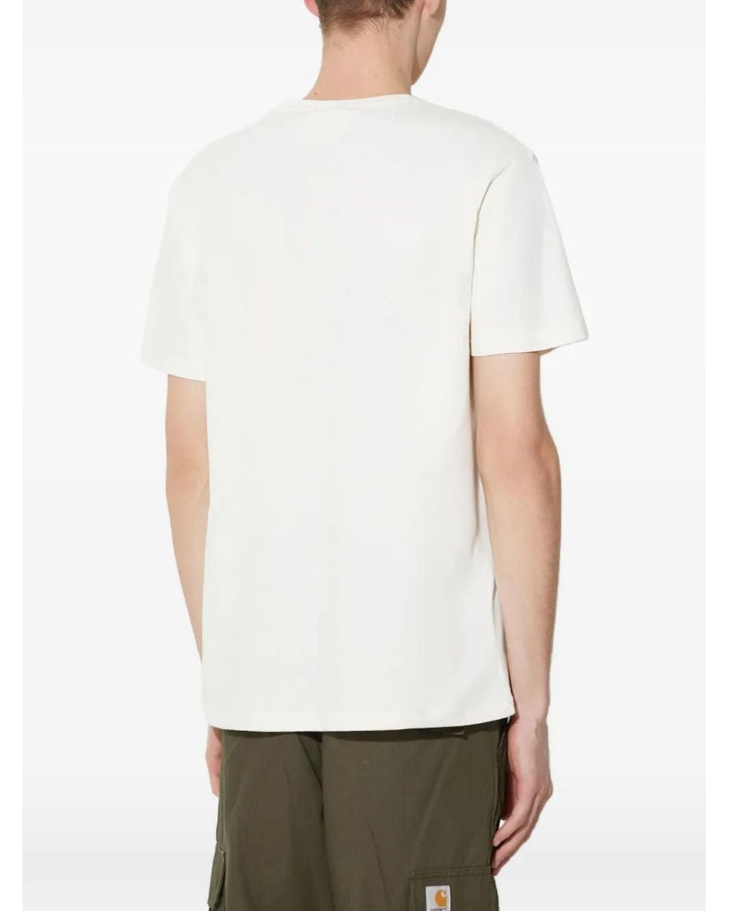 WOOD WOOD White Ace Cotton T-Shirt for men