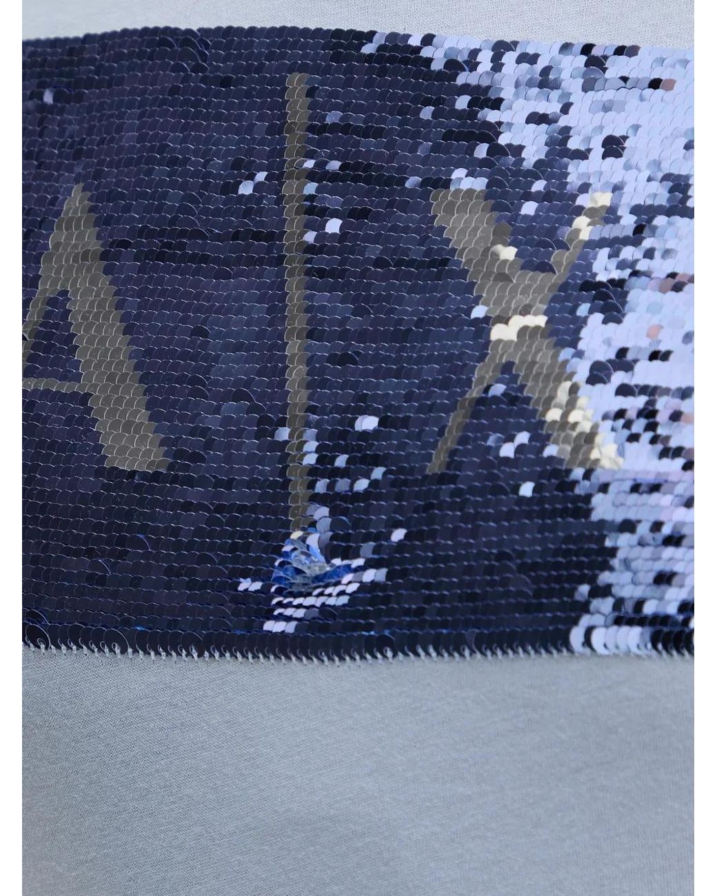 ARMANI EXCHANGE Blue Sequin-Embellished T-Shirt