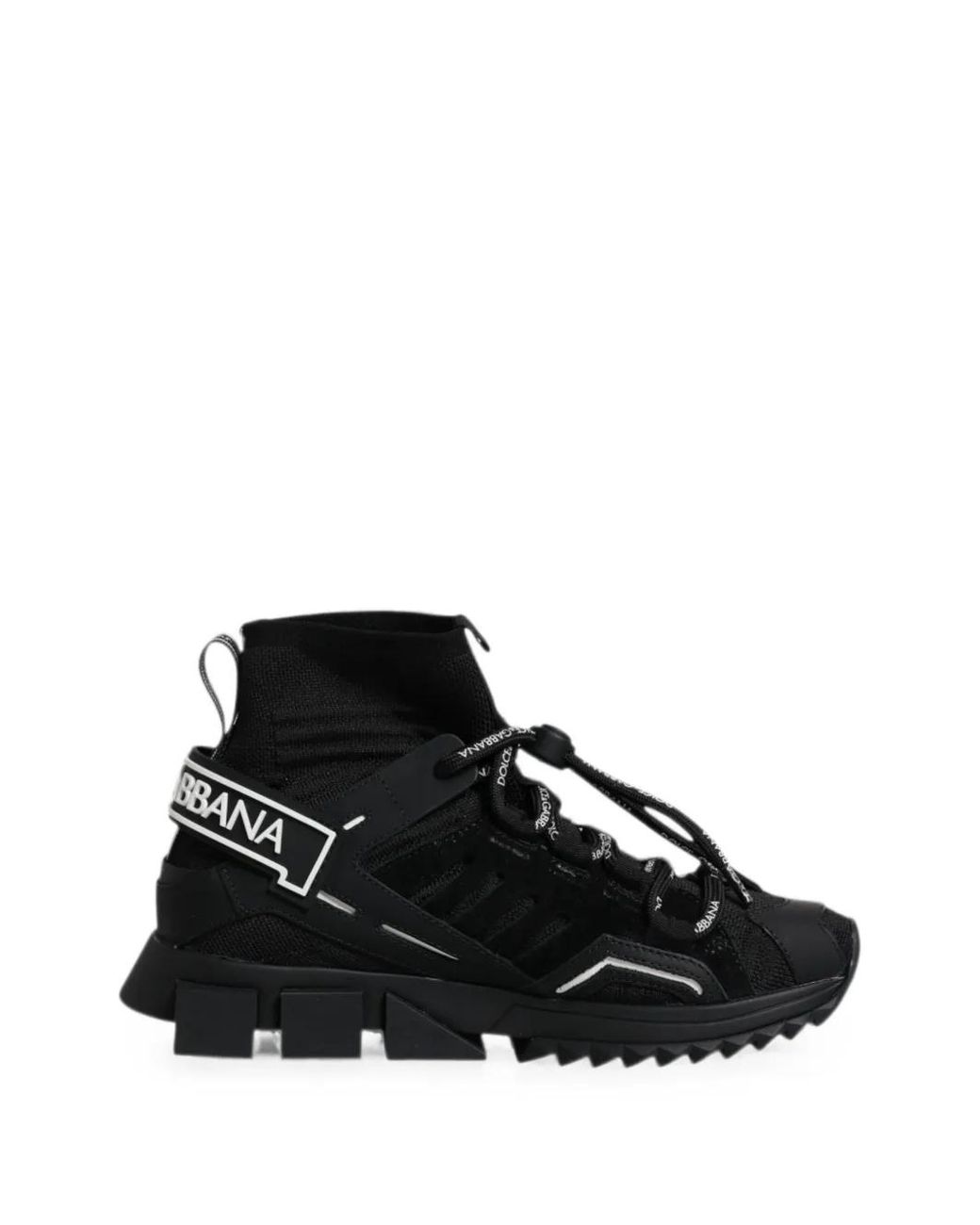 Dolce & Gabbana Black Sorrento Sock-Style Sneakers