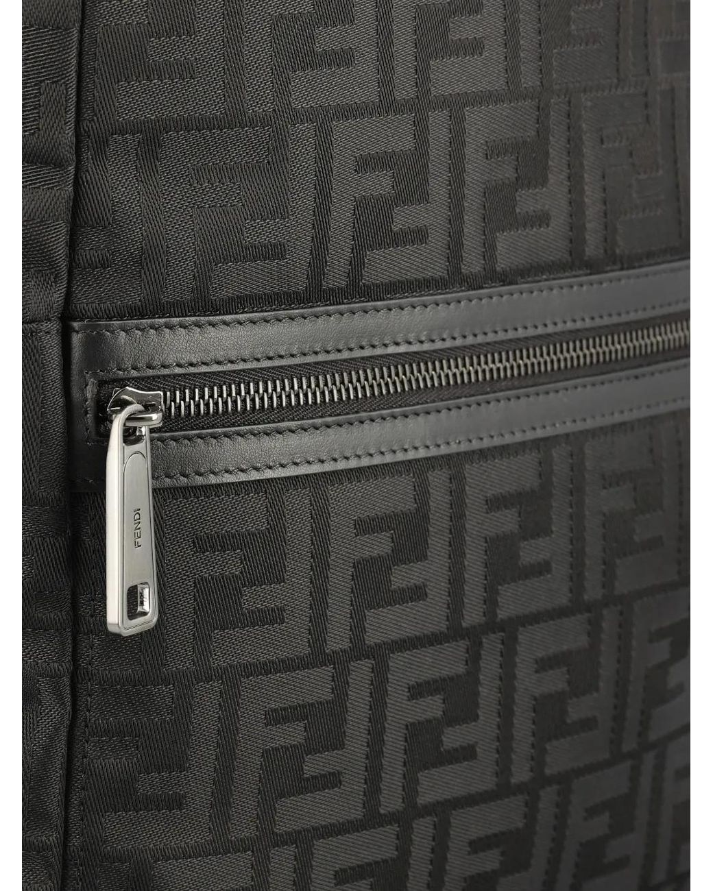 Mochila Lui con cremallera y motivo FF Fendi de hombre de color Black