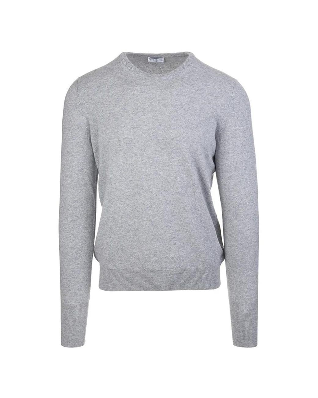Fedeli Gray Argentina Cashmere Sweater for men