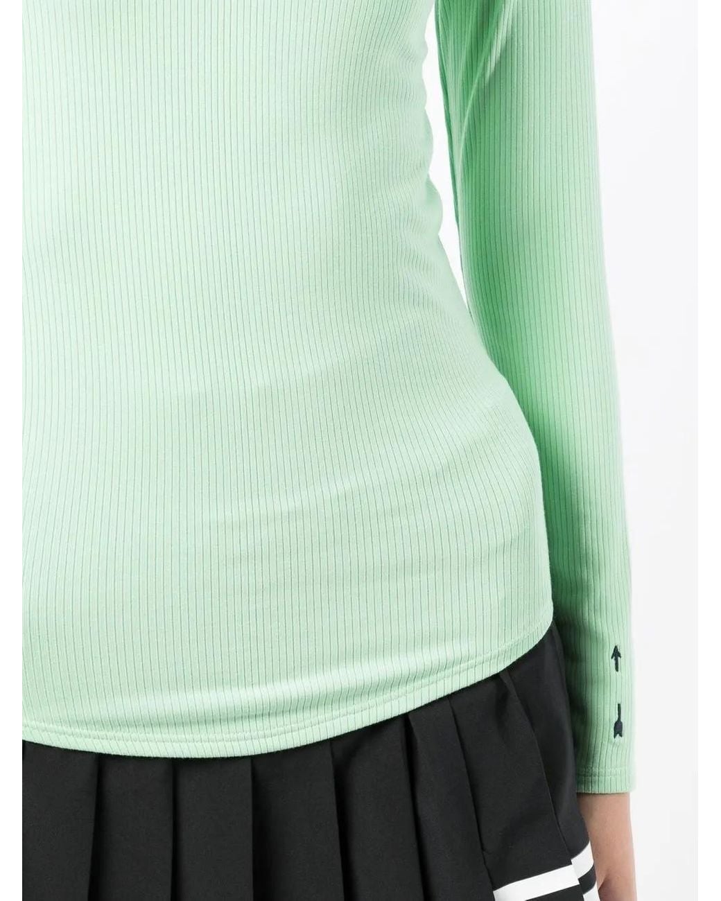 The Upside Green Solstice Giselle Ribbed Top