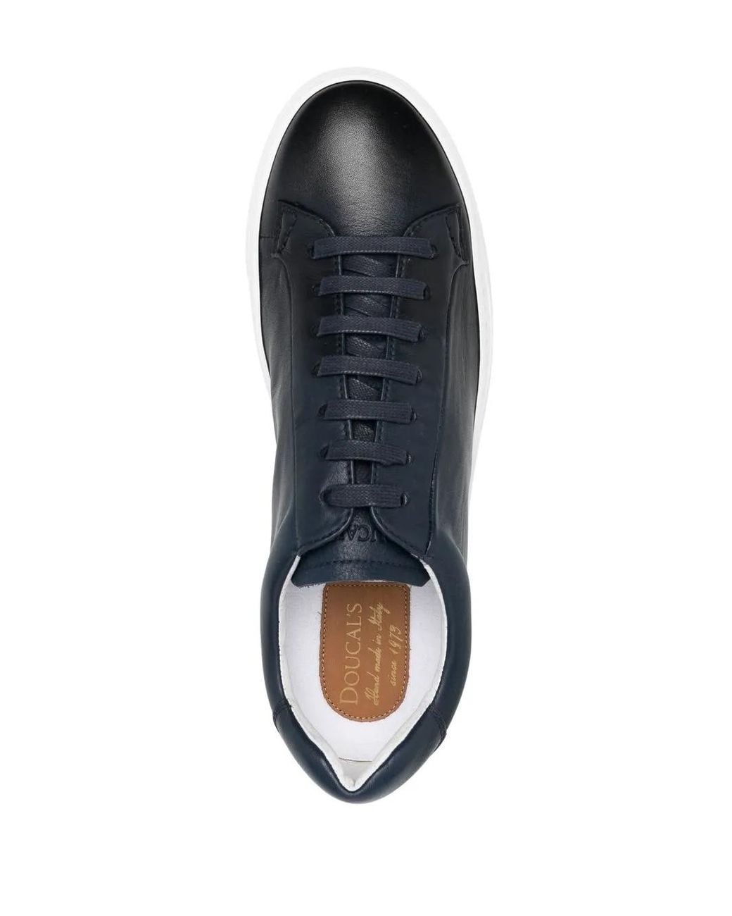 Doucal's Blue Lace-Up Low-Top Sneakers for men