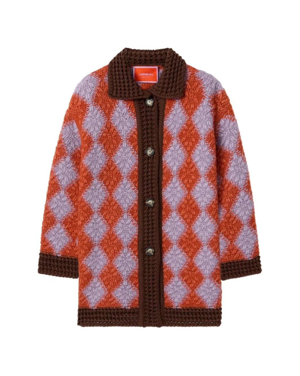 LaDoubleJ Red Cardigan En Crochet