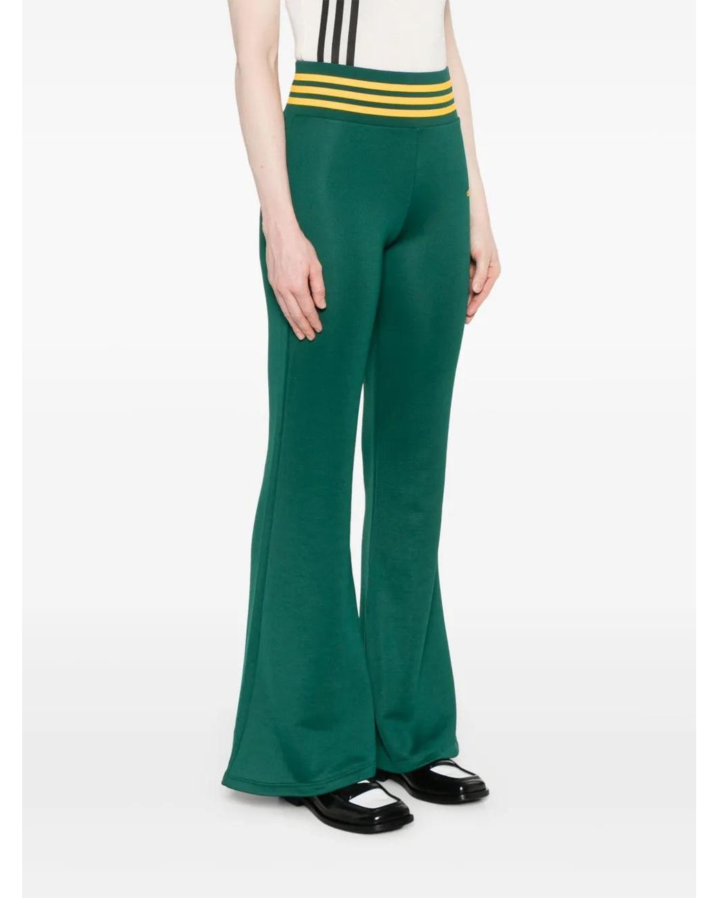 Adidas Green Flared Track Pants