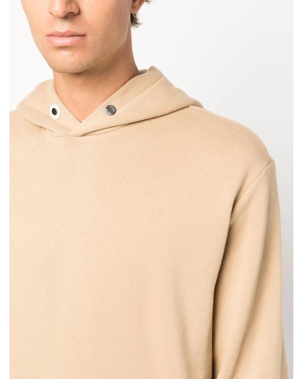 Zegna Natural Slouchy-Hood Cotton Blend Hoodie for men