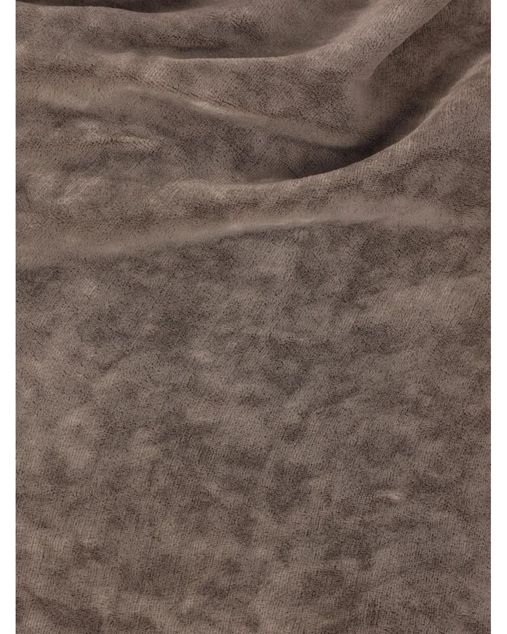 Rick Owens Brown Draped Velvet-Effect Top