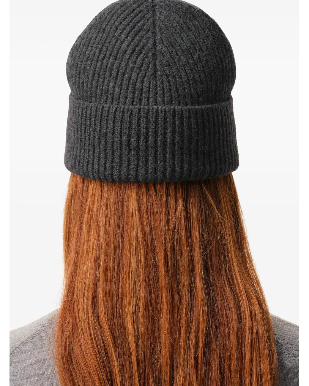 AMI Gray Ami De Coeur Beanie