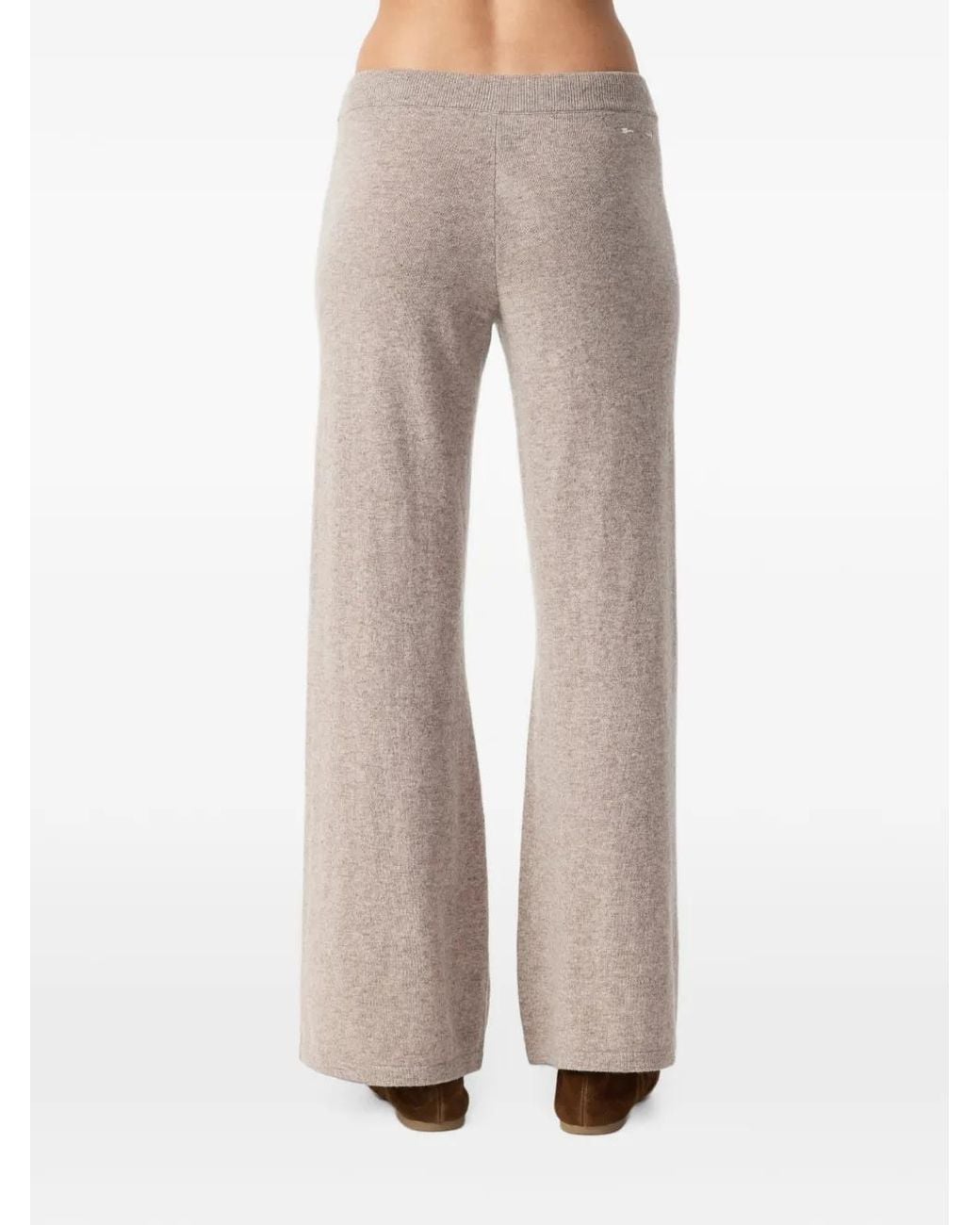 The Upside Natural Amelie Cashmere-Knit Straight-Leg Trousers