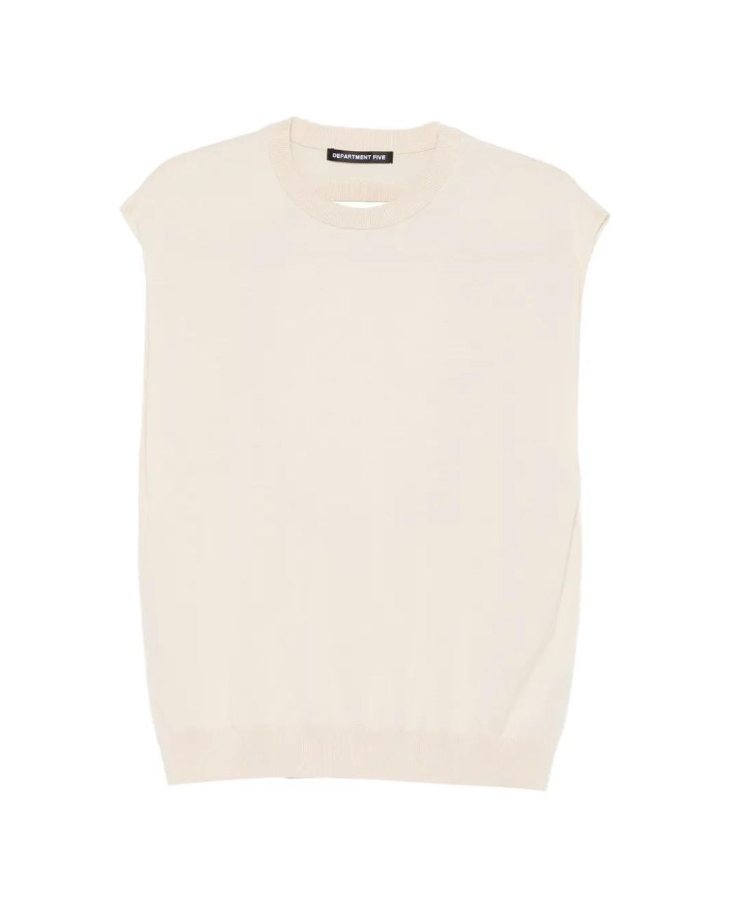 Department 5 White Cut-Out Sleeveless Top