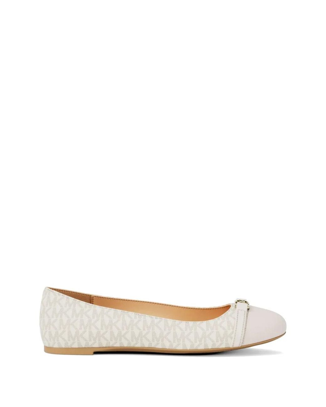 MICHAEL Michael Kors White Mandy Ballet Flats