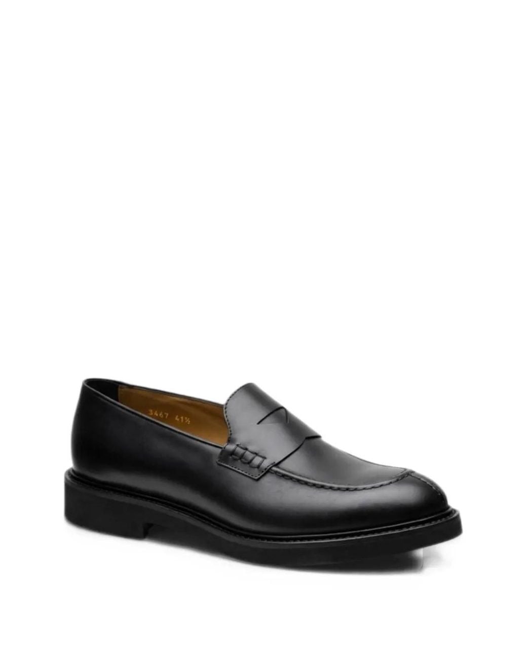 Doucal's Black Adler Leather Loafers for men
