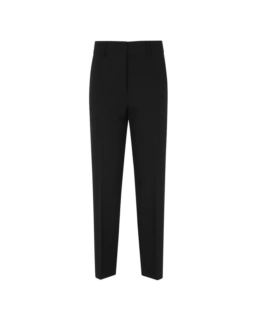 Seventy Black Pantalon À Plis Marqués Et Passants De Ceinture