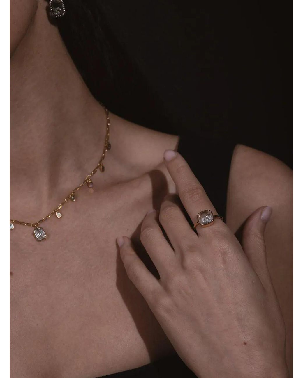 Moritz Glik Metallic Diamond Shaker Ring