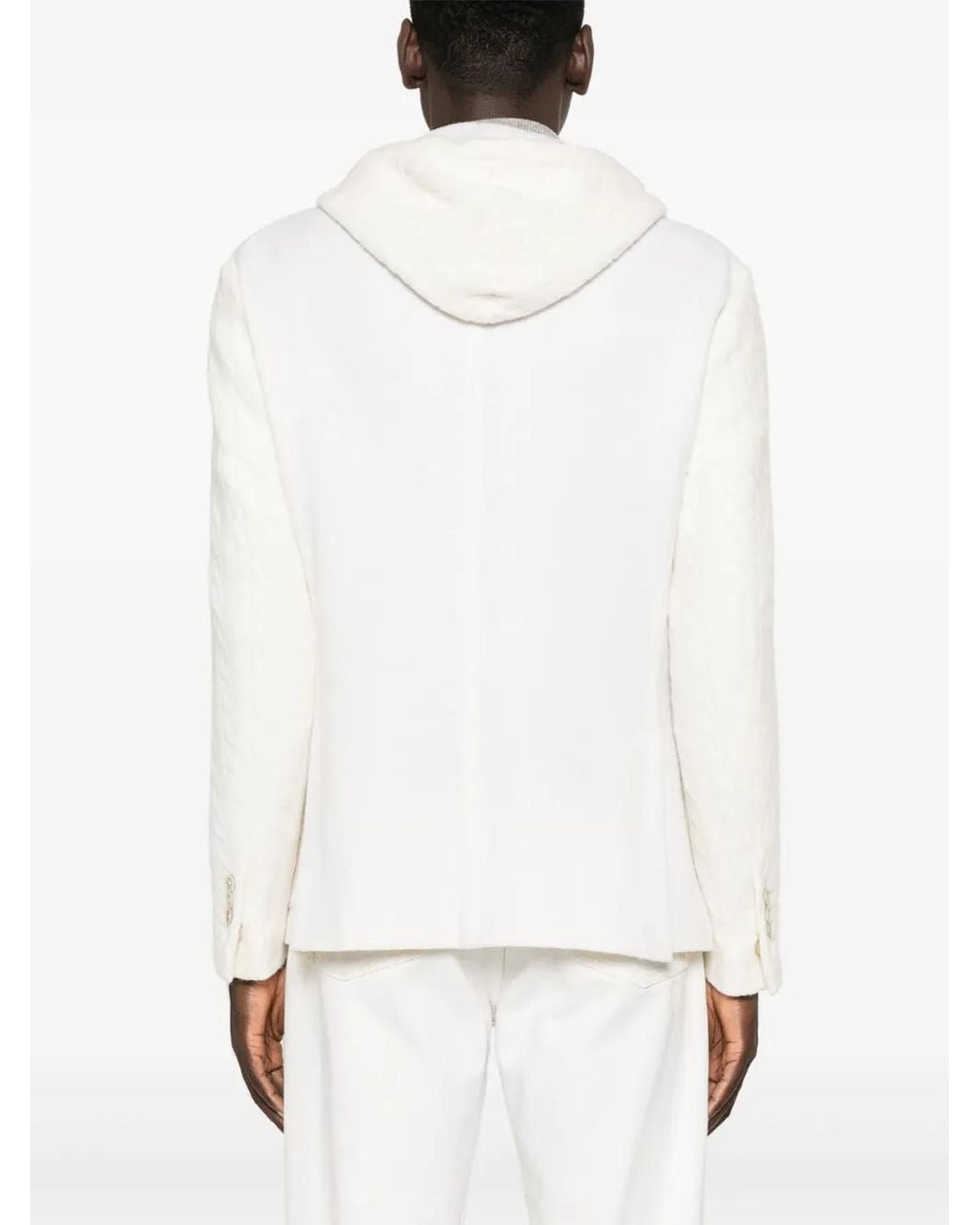 Eleventy White Panelled-Design Jacket for men