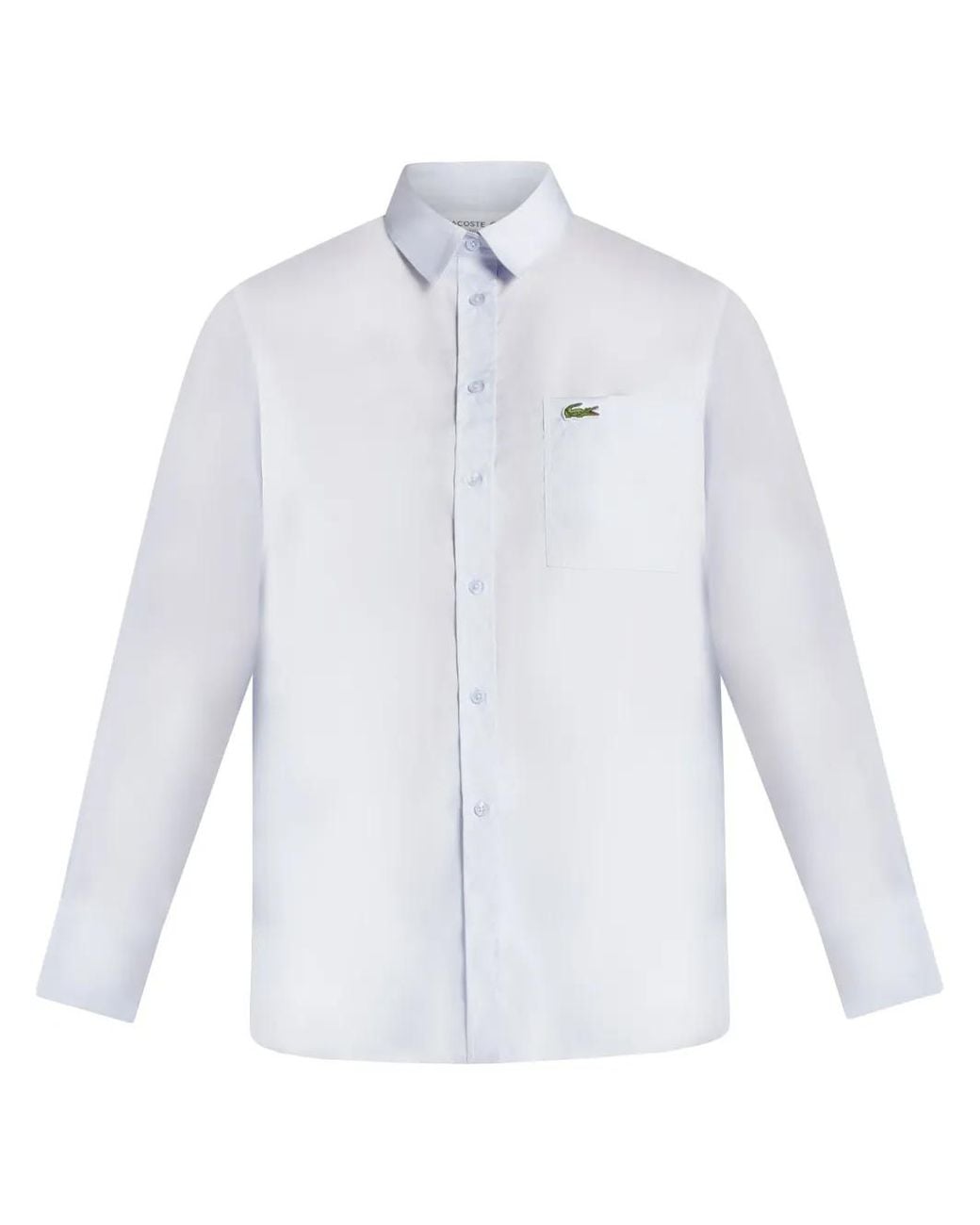 Lacoste White Logo-Appliqué Cotton Shirt