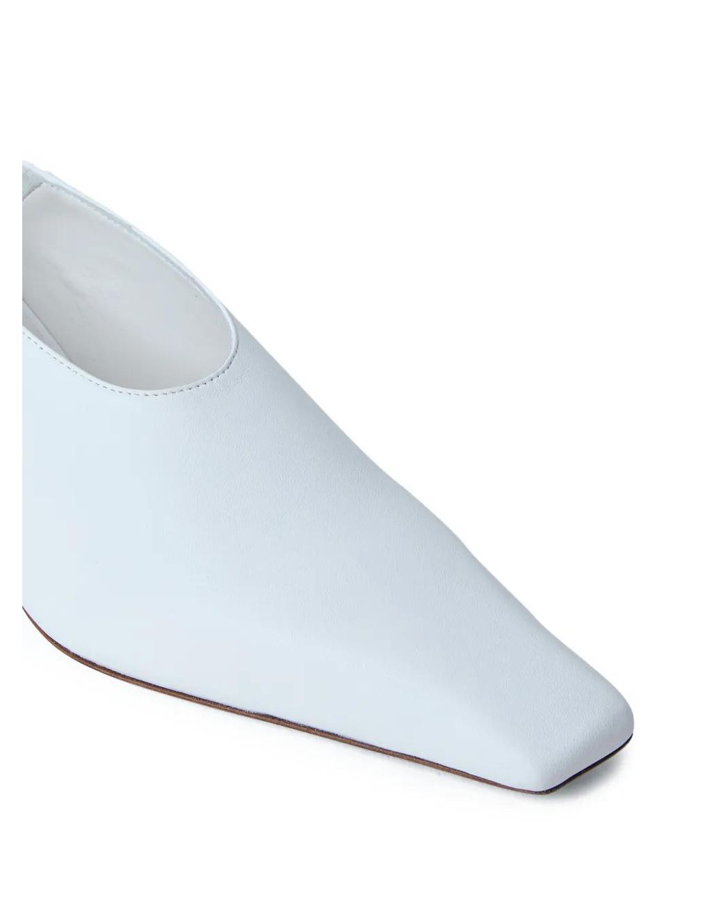 Sportmax White Nappa Leather Pumps With Foldable Back