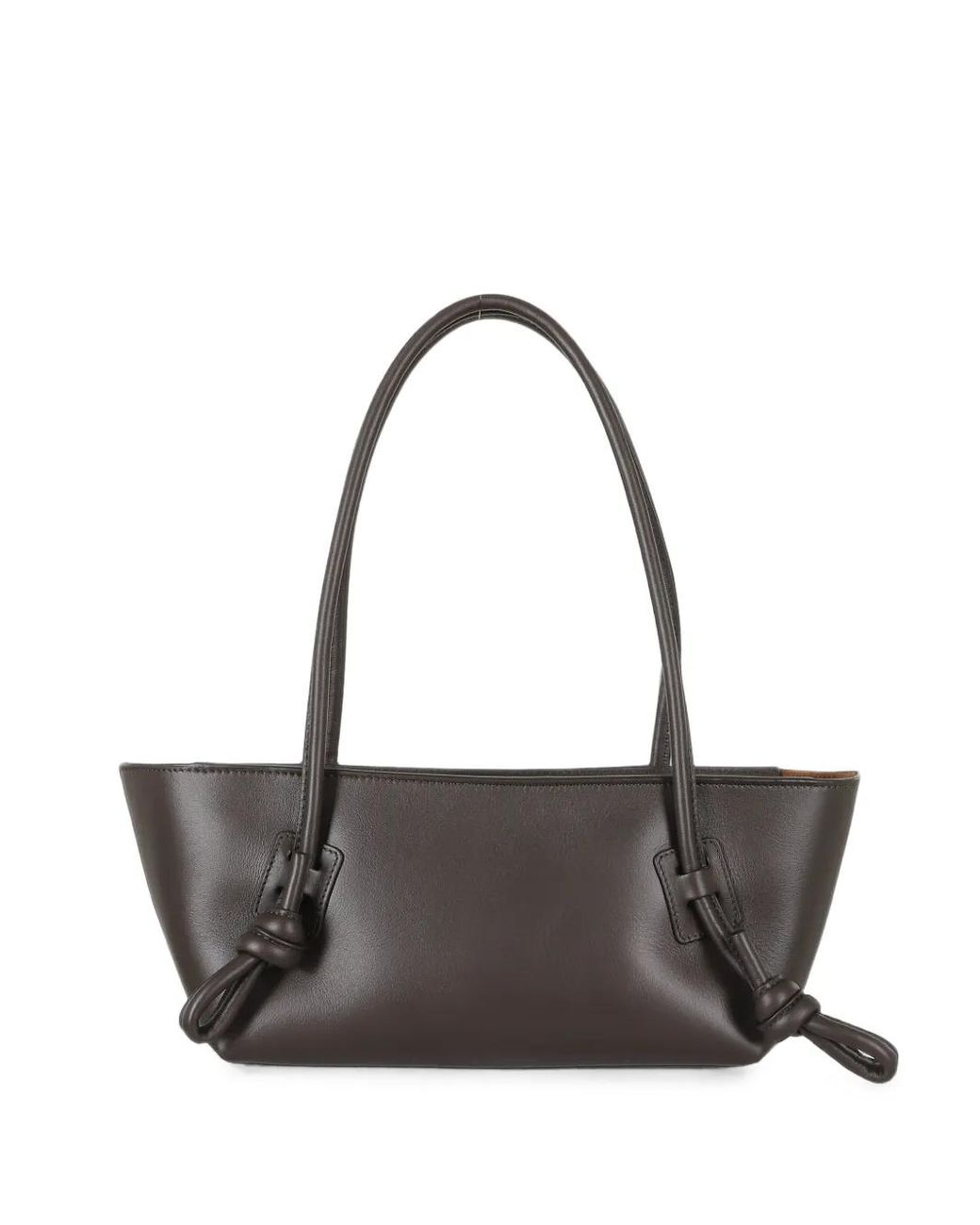 Hereu White Knotted-Handle Leather Shoulder Bag