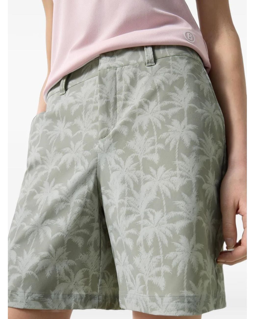 Bogner Gray Short Eleni À Imprimé Palmiers