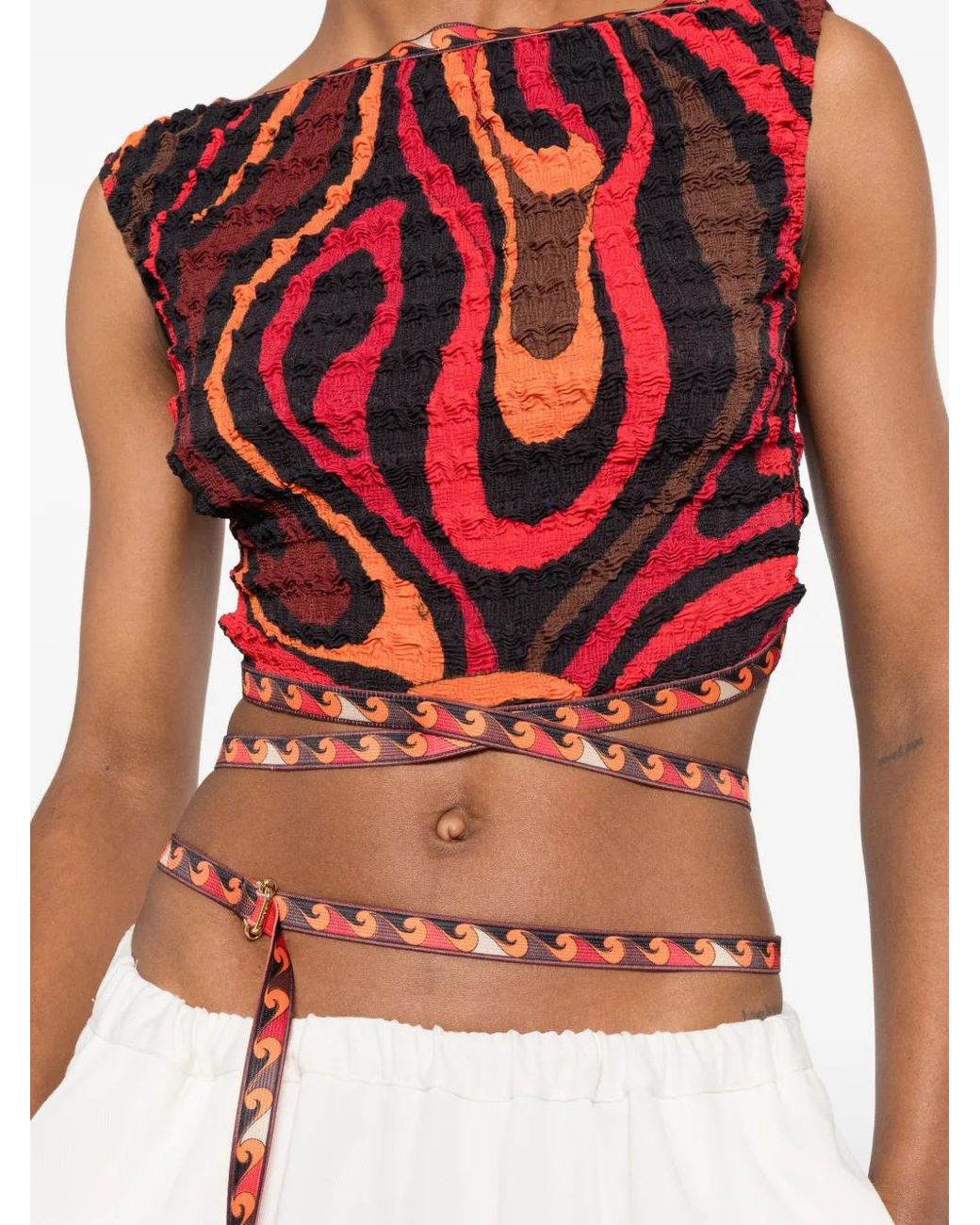 Emilio Pucci Red Sleeveless Tops