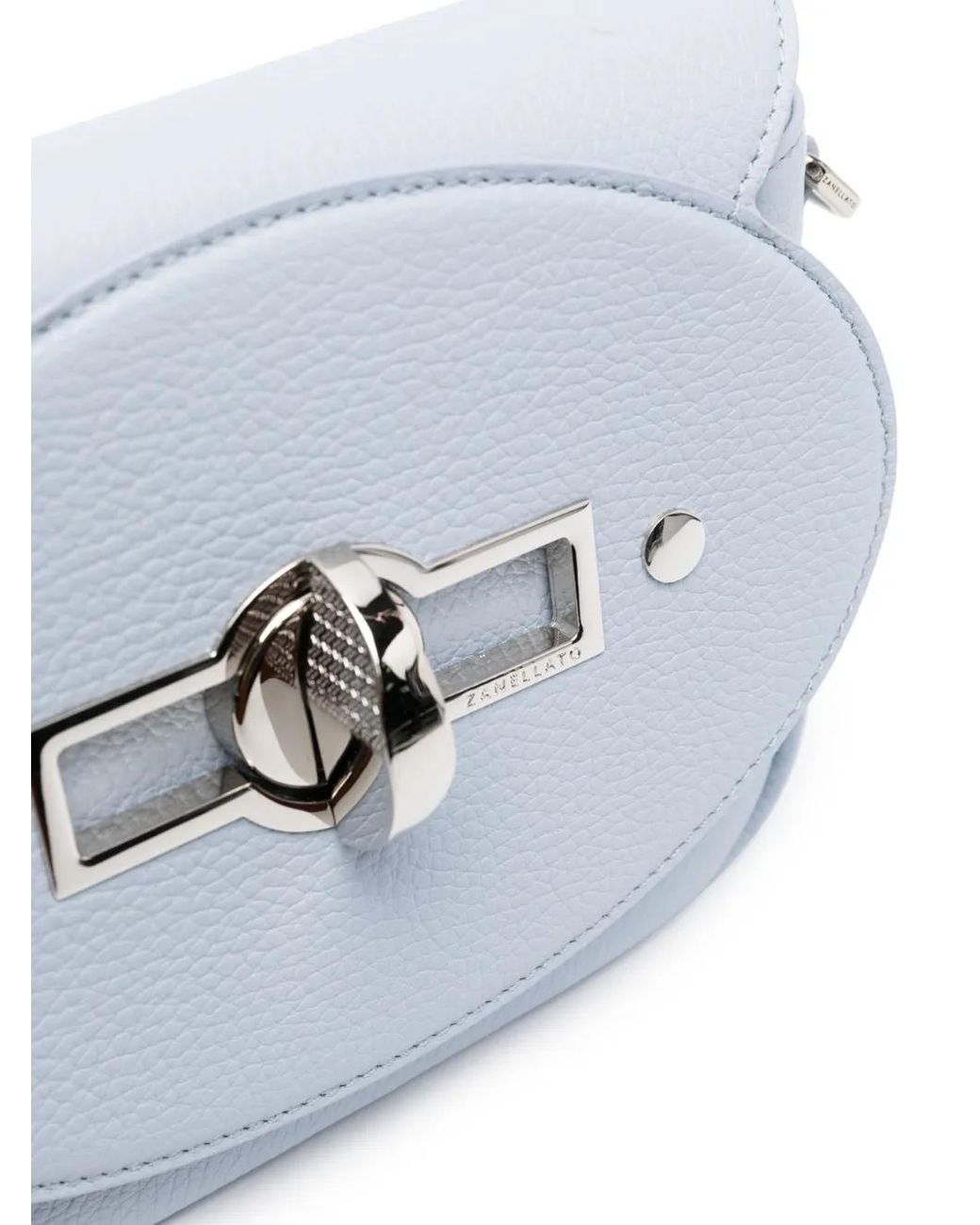 Zanellato Blue Small Tina Daily Leather Shoulder Bag