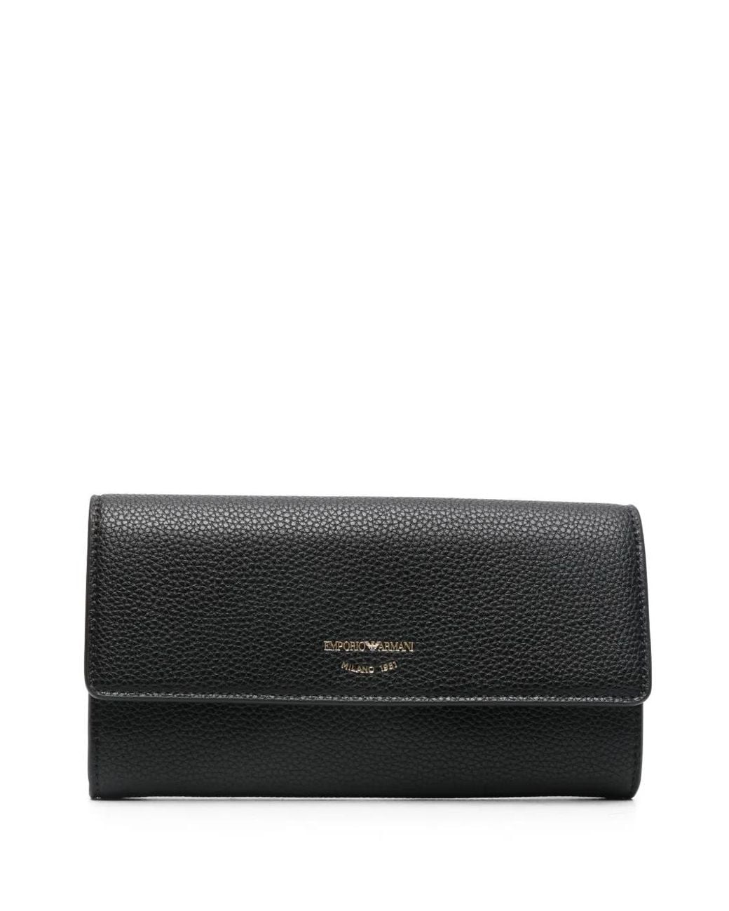 Emporio Armani Black Logo-Debossed Wallet