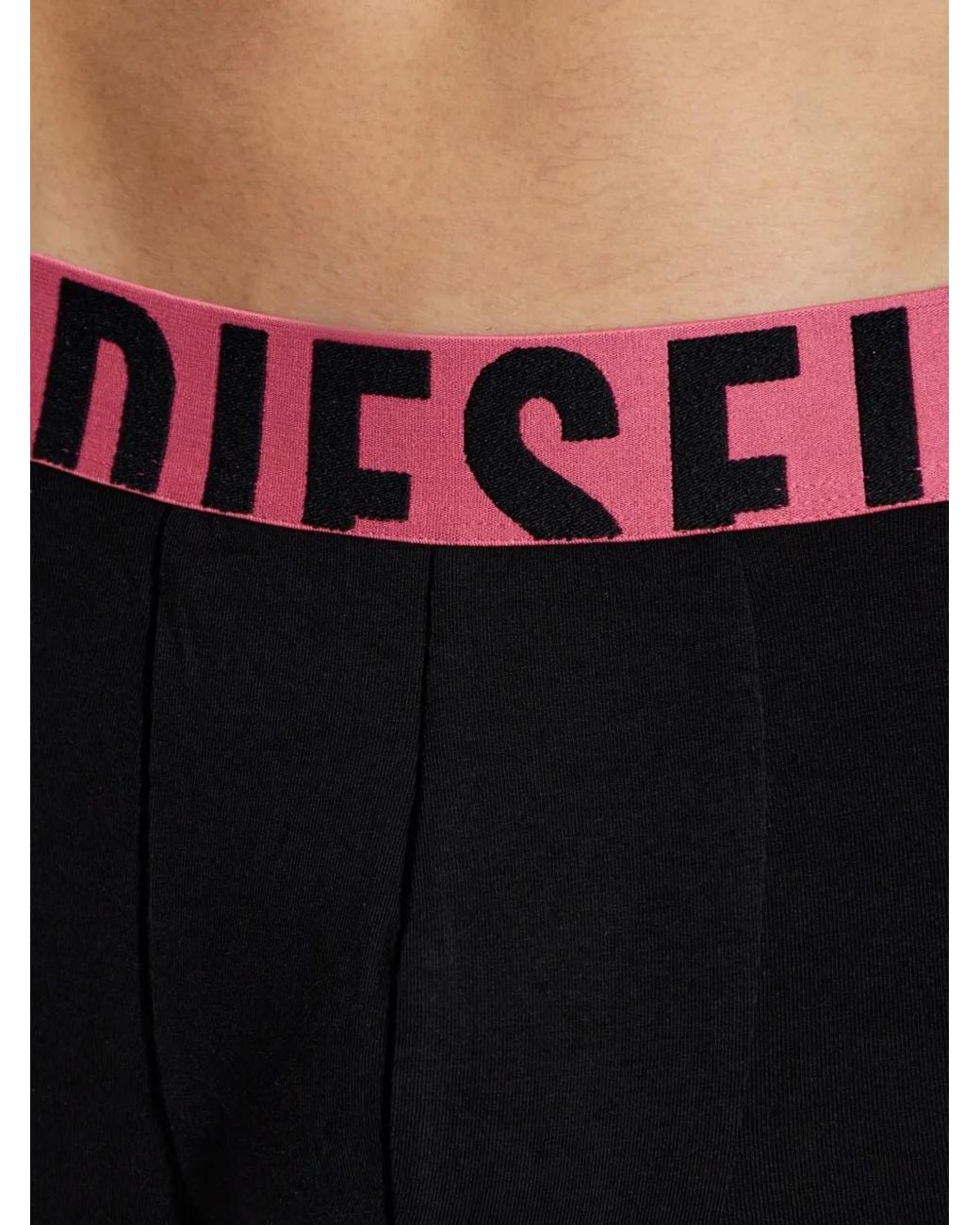 DIESEL Black Logo-Waistband Boxer Shorts (Set Of Three) for men