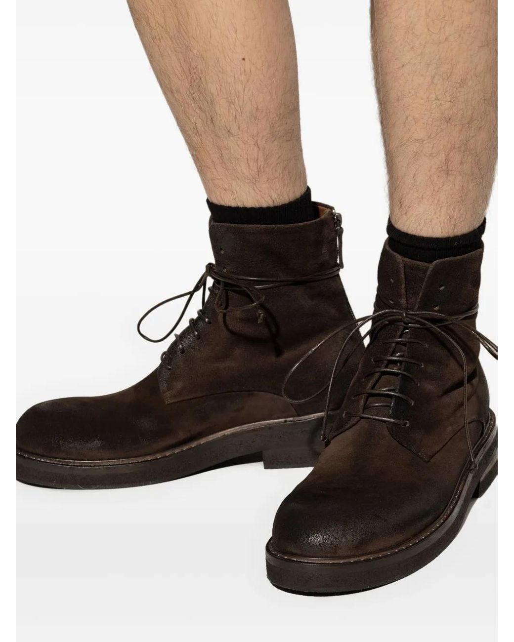 Stivaletti Stringati di Marsèll in Black da Uomo