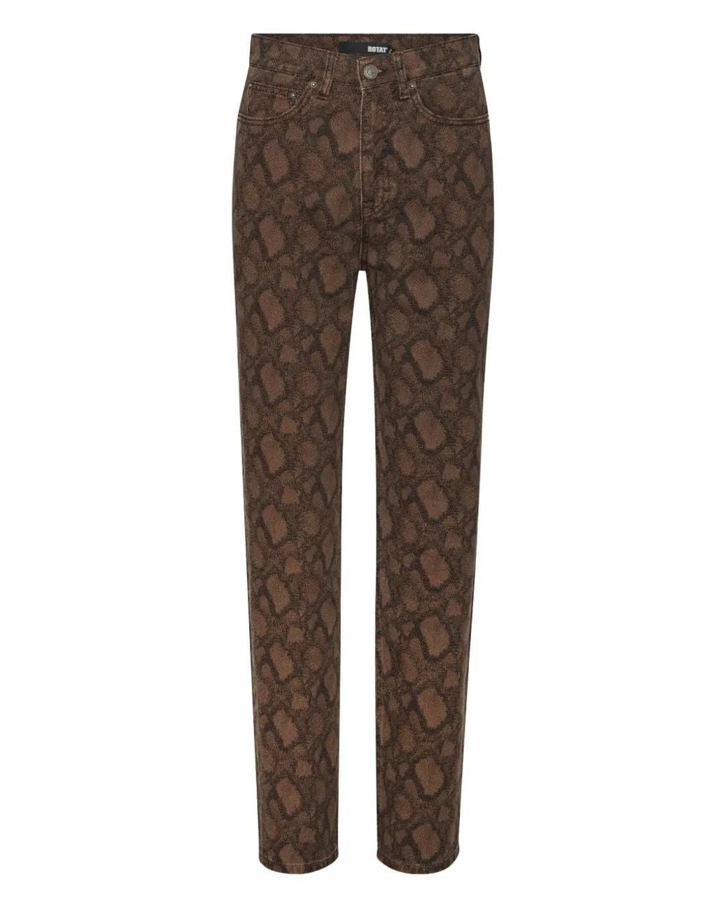 ROTATE BIRGER CHRISTENSEN Brown Printed Jeans