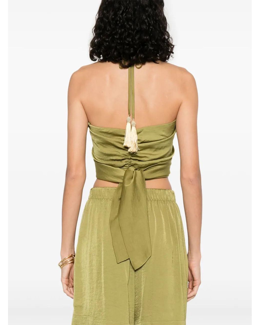 MOUTAKI Metallic Top Mit Knoten