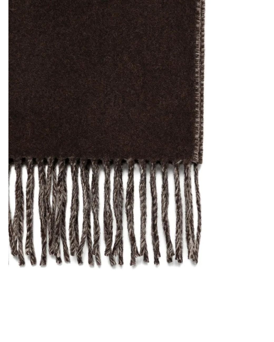 Jacquemus Black Écharpe Frangée À Logo Intarsia for men
