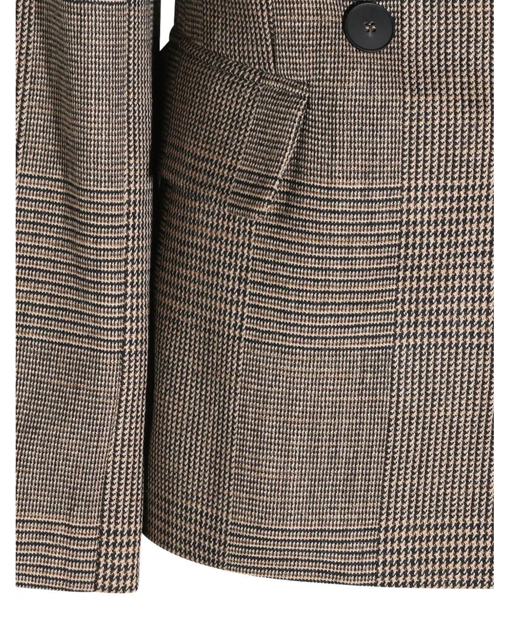 Antonelli Brown Houndstooth Double-Breasted Blazer